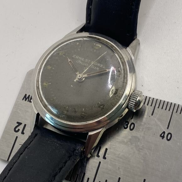 Ernest Borel Incastar Vintage Mens Watch For Repair Starts Stops main image 6
